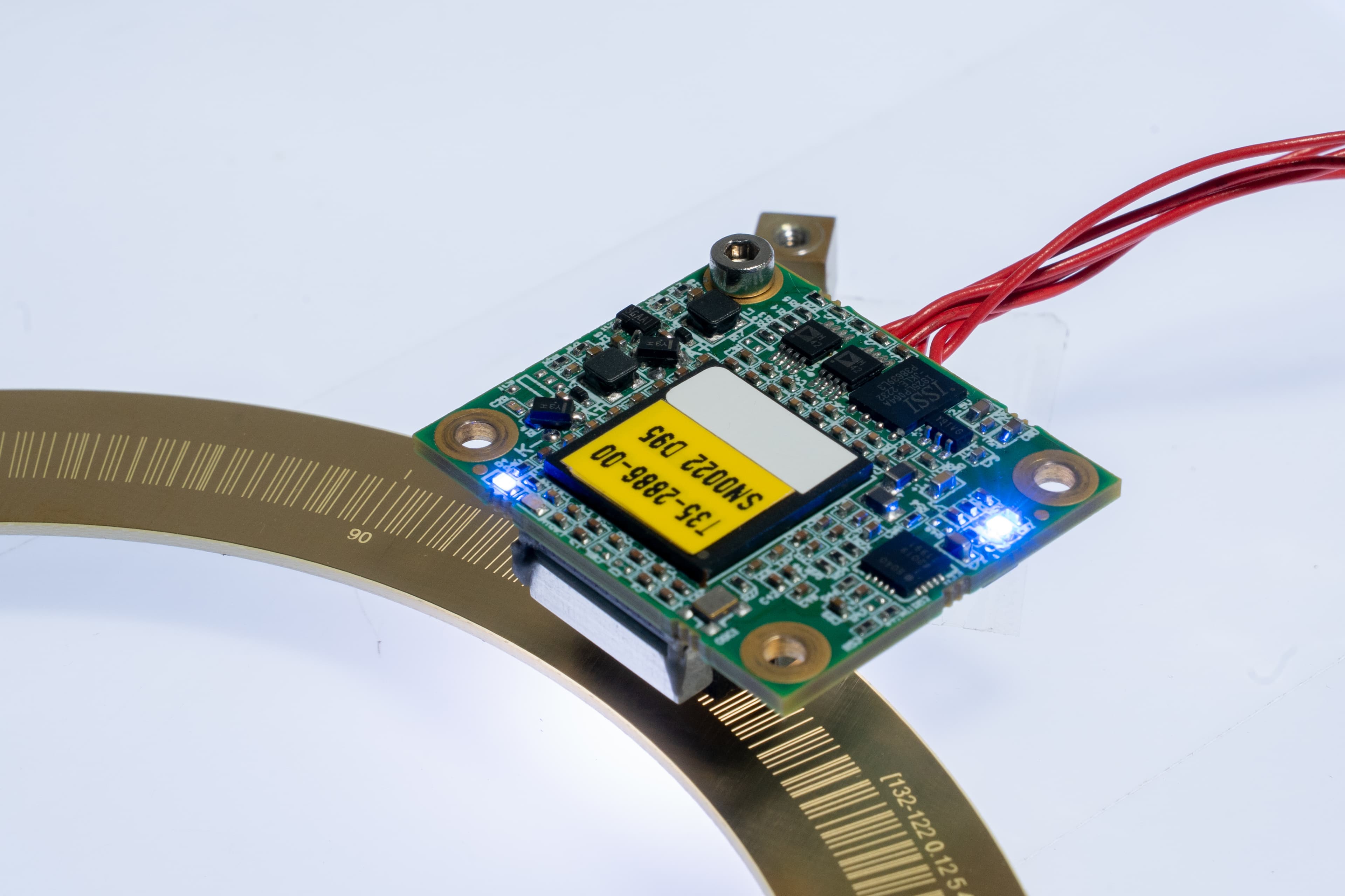 Compact optical line encoder, precision rotary position sensor