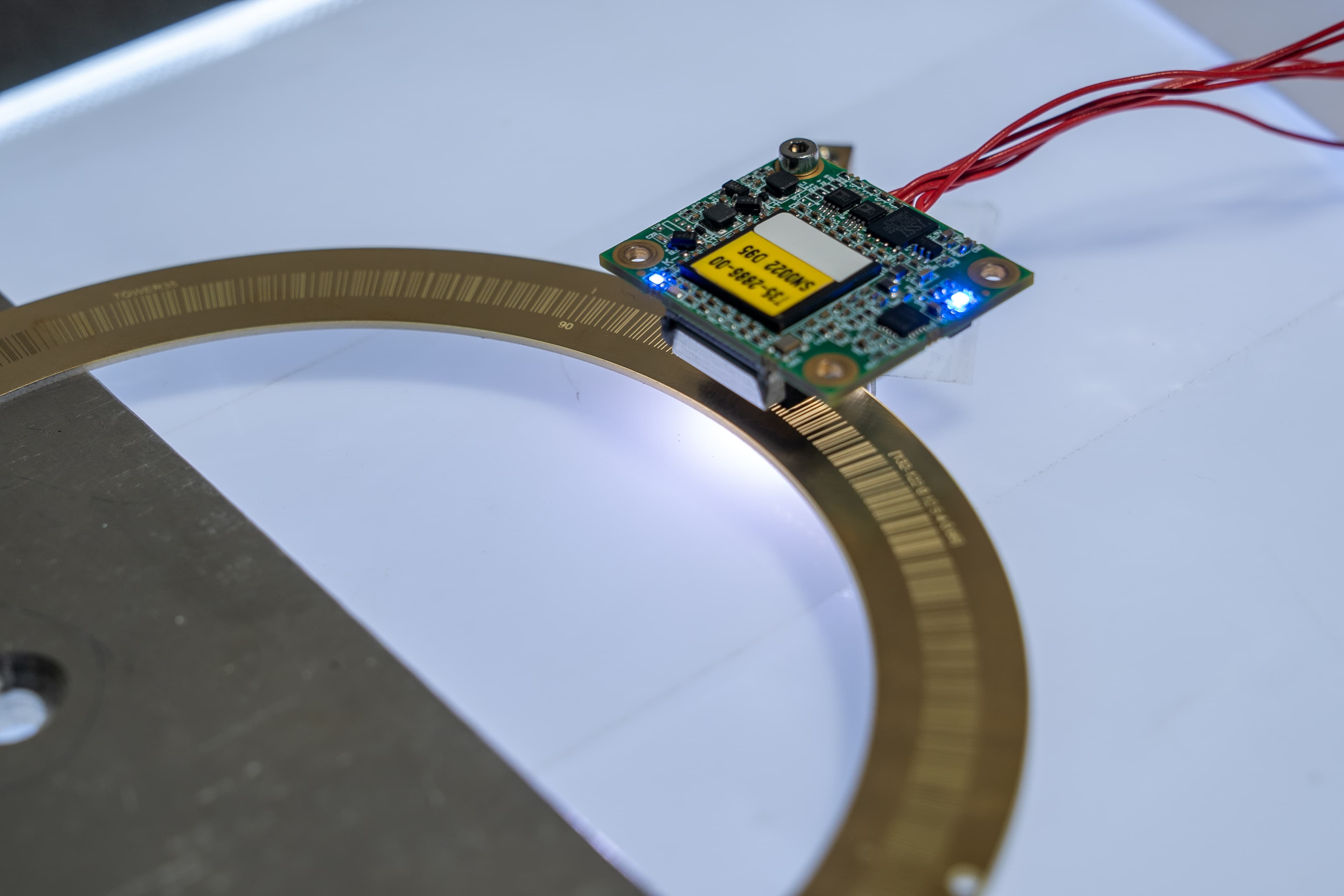 Line encoder, mounted assembly