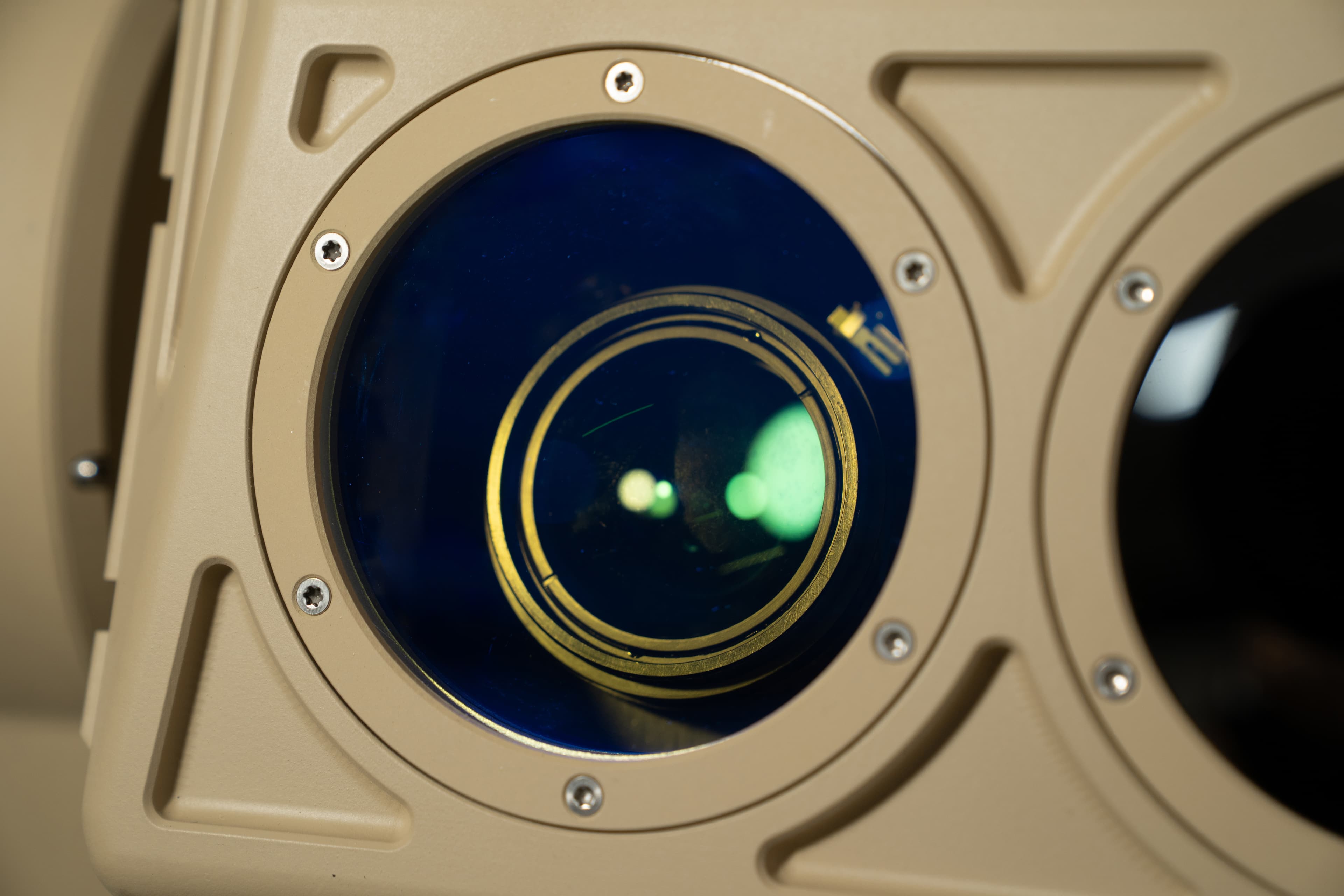 SEOS50 surveillance system, close detail of optics